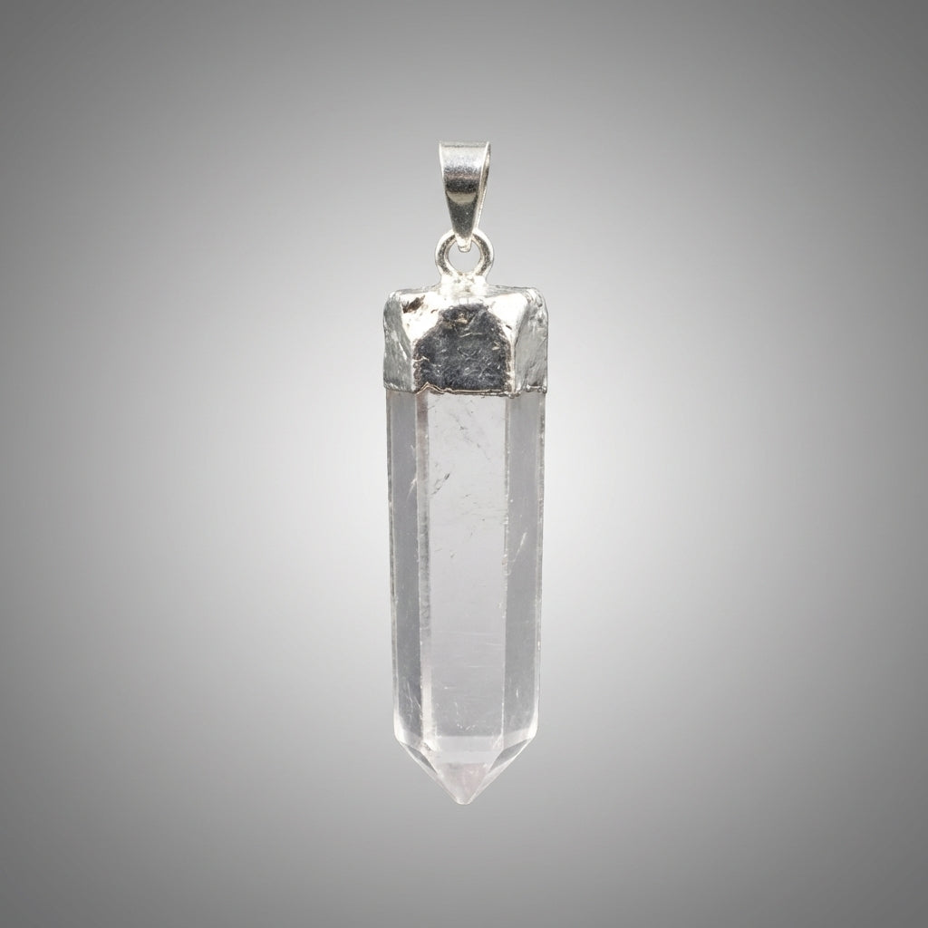 Bergkristallanhänder Naturspitze