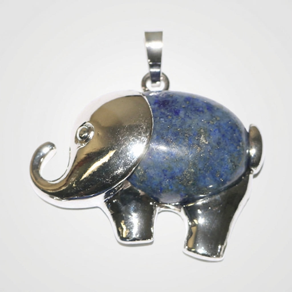 Lapis Lazuli Anhänger Elefant flach